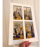Garden Window - Handmade Real Flower Wood Everlasting Window Art