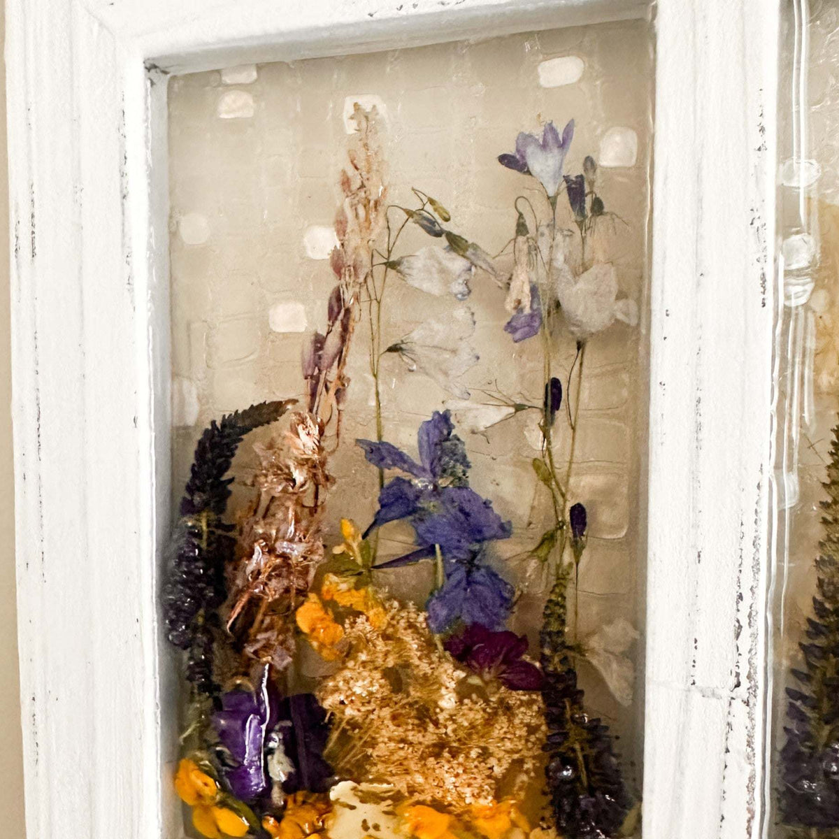 Garden Window - Handmade Real Flower Wood Everlasting Window Art