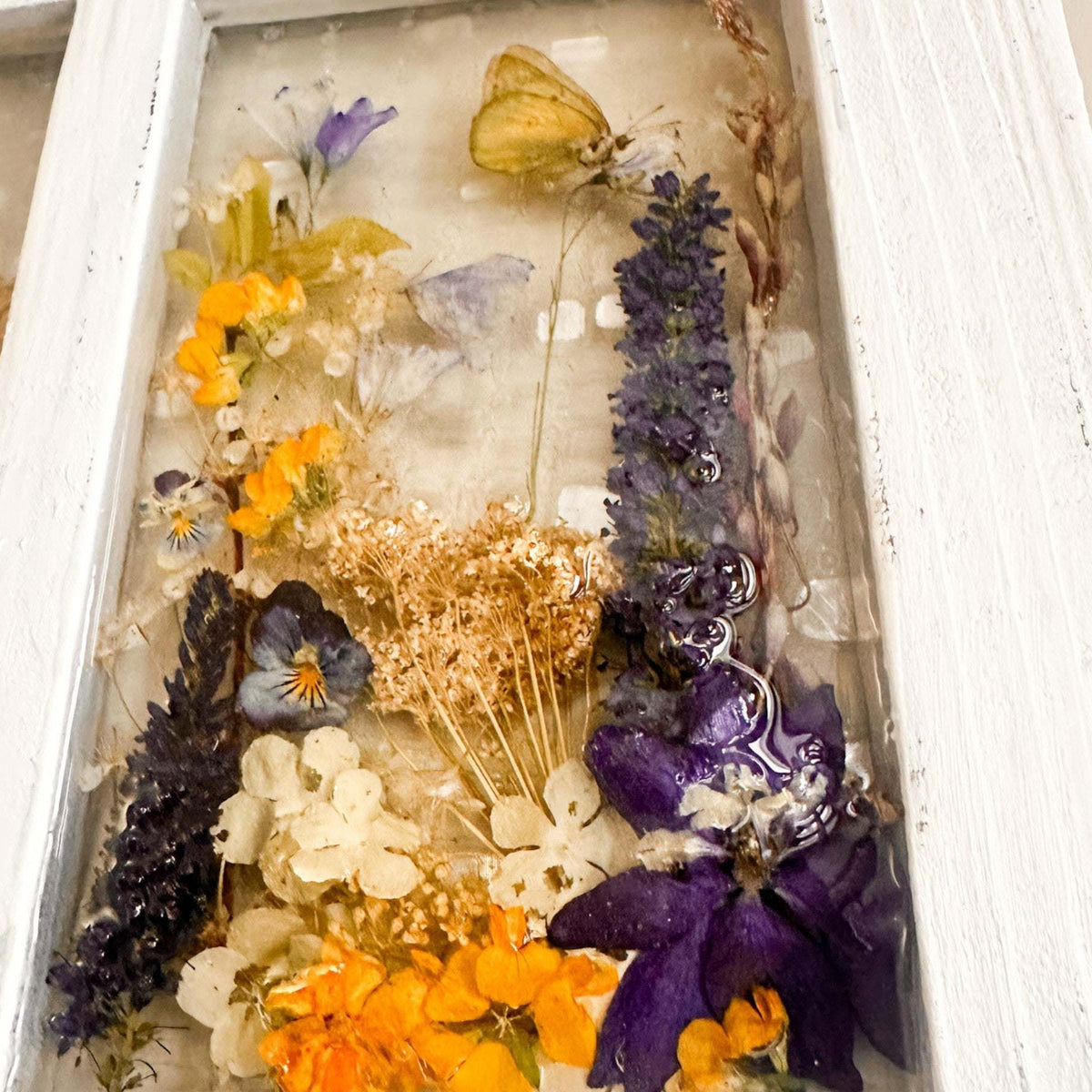 Garden Window - Handmade Real Flower Wood Everlasting Window Art