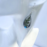 Boho Silver Mushroom Garden Drop Earrings - Enchanted Forest Earrings