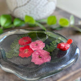 Tray - Enchanted Rose Garden Cardinal Trinket Tray - Handmade Decor