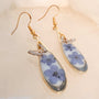 Forget-Me-Not Teardrop Earrings - Handmade Gold Teardrop Earrings