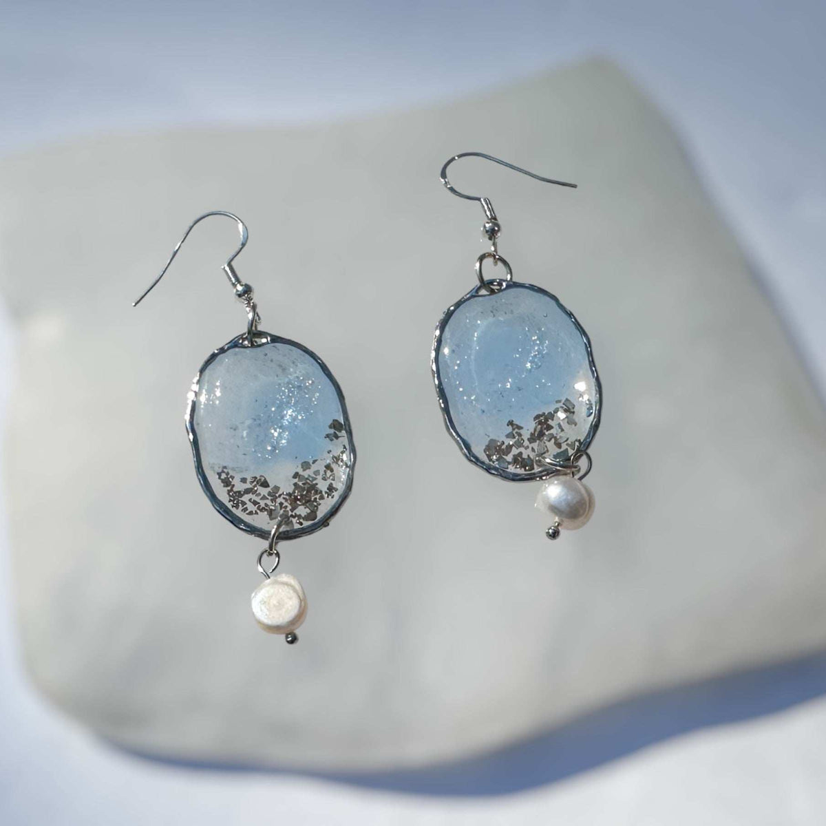 Earrings Seaside Serenity Handmade Earrings with Freshwater Pearls