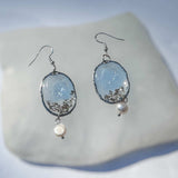 Earrings Seaside Serenity Handmade Earrings with Freshwater Pearls