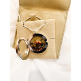 Boreal Forest Looking Glass Pendant – Handmade Botanical Forest Art