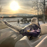 Purple Pansy Botanical Bird - Handmade Resin Floral Home Decor