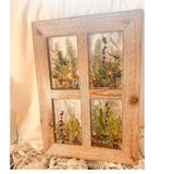 Woodland Whispers - Handmade Rustic Wood Botanical Resin Window