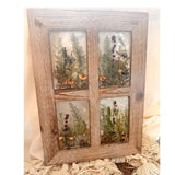 Woodland Whispers - Handmade Rustic Wood Botanical Resin Window