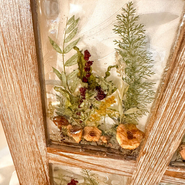 Woodland Whispers - Handmade Rustic Wood Botanical Resin Window
