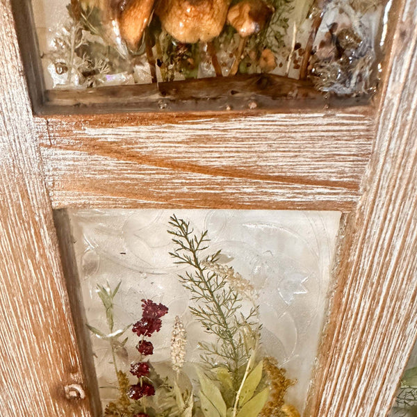 Woodland Whispers - Handmade Rustic Wood Botanical Resin Window