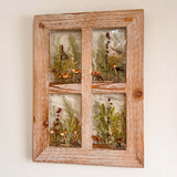 Woodland Whispers - Handmade Rustic Wood Botanical Resin Window