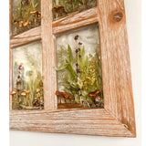 Woodland Whispers - Handmade Rustic Wood Botanical Resin Window