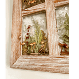 Woodland Whispers - Handmade Rustic Wood Botanical Resin Window