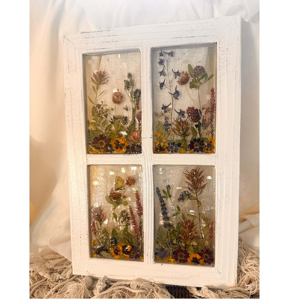 Everlasting Garden Window - Handmade Dried Flower Resin Window