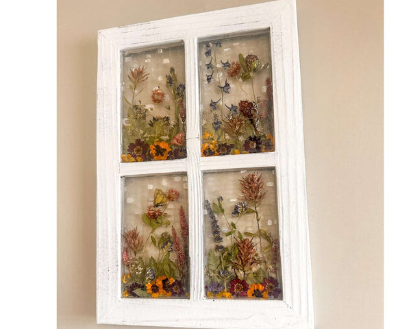 Everlasting Garden Window - Handmade Dried Flower Resin Window