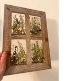 Woodland Whispers - Handmade Rustic Wood Botanical Resin Window