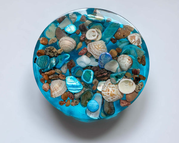 Coasters Ocean Breeze - Handcrafted with Real Sand & Seashells