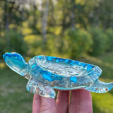 Turtle Tray - Coastal Treasures Turtle Tray with Mother of Pearl Shell