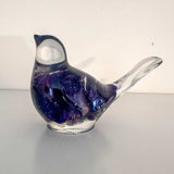 Fluttering Bloom Tulip Bird: Handmade Resin Bird with Purple Tulip