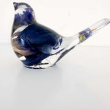 Fluttering Bloom Tulip Bird: Handmade Resin Bird with Purple Tulip