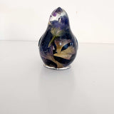 Fluttering Bloom Tulip Bird: Handmade Resin Bird with Purple Tulip