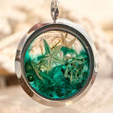 Ocean Portal Looking Glass Locket - Under the Sea Handmade Pendant