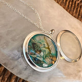 Ocean Portal Looking Glass Locket - Under the Sea Handmade Pendant