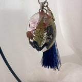 Whispering Woods Keychain Handmade Botanical Resin Forest Mushrooms