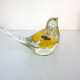 Sunbeam Songbird: Handmade Flower Resin Bird - Everlasting Garden Decor