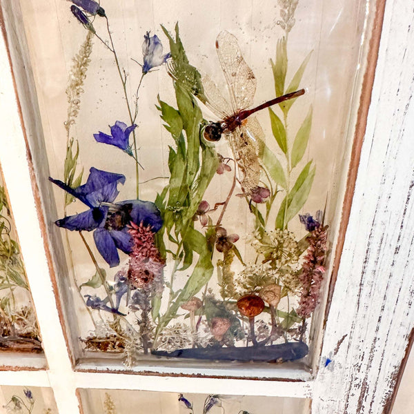 Woodland Whisper Window Decor - Handmade Dried Flower Resin Art