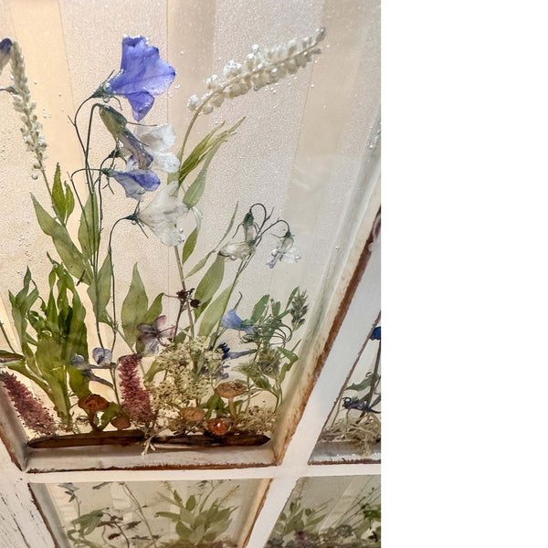 Woodland Whisper Window Decor - Handmade Dried Flower Resin Art