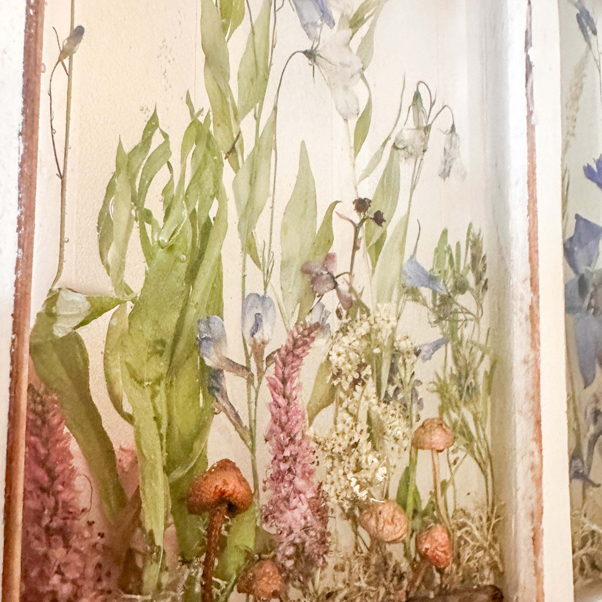 Woodland Whisper Window Decor - Handmade Dried Flower Resin Art