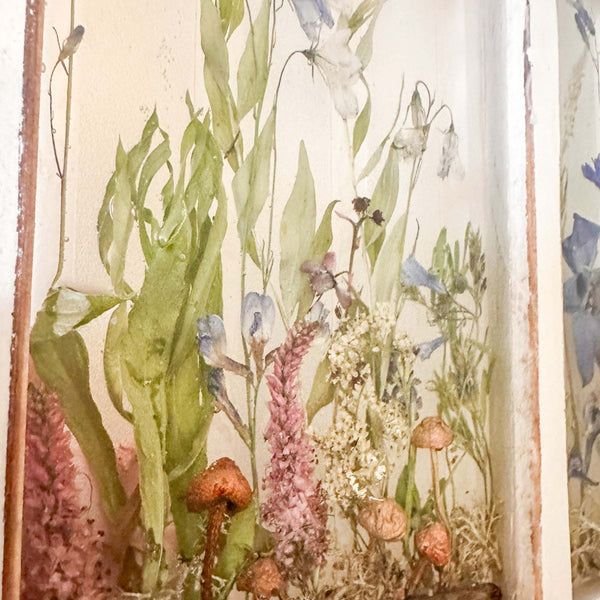 Woodland Whisper Window Decor - Handmade Dried Flower Resin Art