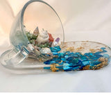Ocean Spillover Mug Tray - Whimsical Handmade Beach Resin Art