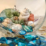 Ocean Spillover Mug Tray - Whimsical Handmade Beach Resin Art
