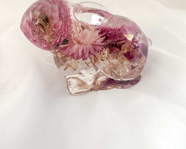 Bunny Bloom Garden Gems - Handmade Resin Bunny Whimsical Home Decor
