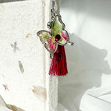 Birth Month Flower Butterfly Bookmark -Custom Handmade Floral Bookmark