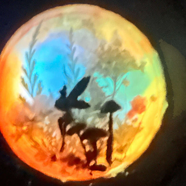 Whimsical Fairy Forest Suncatcher with Real Botanicals & Crystal Prism