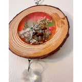 Whimsical Fairy Forest Suncatcher with Real Botanicals & Crystal Prism