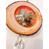 Whimsical Fairy Forest Suncatcher with Real Botanicals & Crystal Prism
