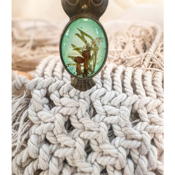 Emerald Woodlands Handmade Botanical Owl Pendant -Keeper of the Forest