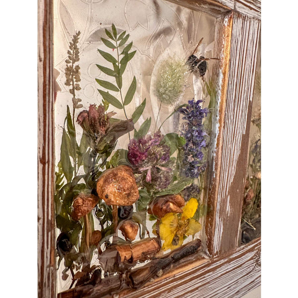 Boreal Forest Window - Handmade Enchanted Forest Mushroom Wall Decor