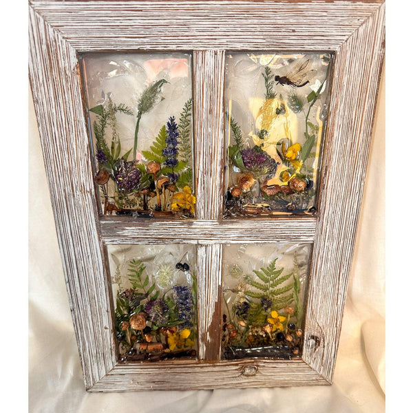 Boreal Forest Window - Handmade Enchanted Forest Mushroom Wall Decor