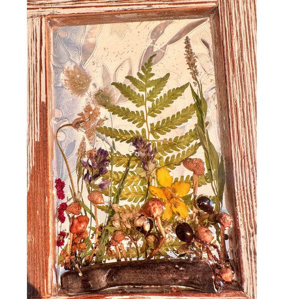 Boreal Forest Window - Handmade Enchanted Forest Mushroom Wall Decor