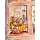 Boreal Forest Window - Handmade Enchanted Forest Mushroom Wall Decor