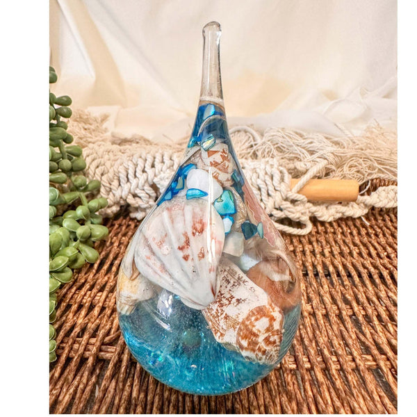 Water Droplet Ring Holder - Handmade Ocean Inspired Resin Art Decor
