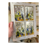 Everlasting Garden Window - Handmade Dried Flower Resin Meadow One