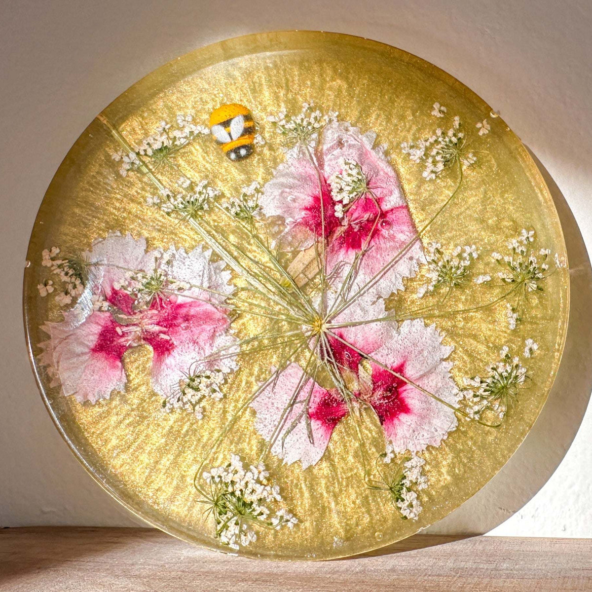 Meadow Bloom Coaster Set - Handmade Dried Flower Resin Coasters