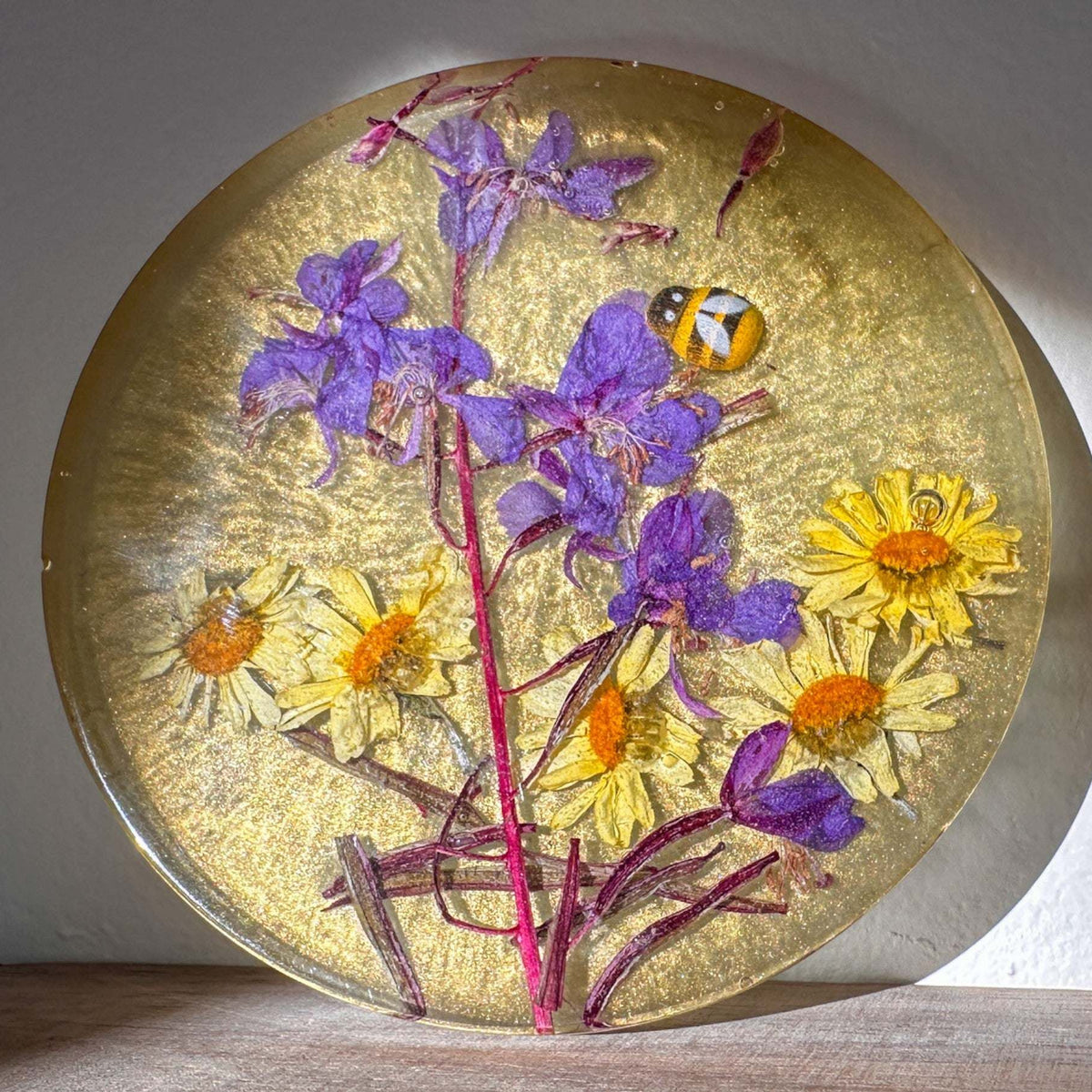 Meadow Bloom Coaster Set - Handmade Dried Flower Resin Coasters