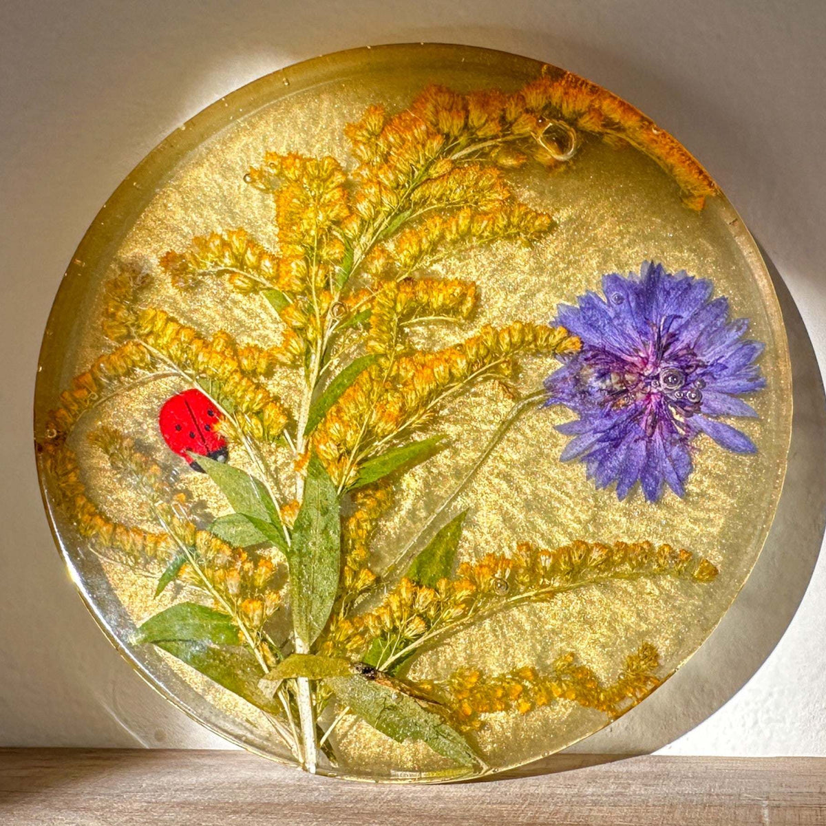 Meadow Bloom Coaster Set - Handmade Dried Flower Resin Coasters